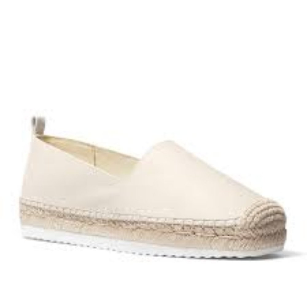 NWT MICHAEL KORS LENNY ESPADRILLE SLIP ON - LIGHT CREAM